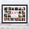 Photo Collage 100th Birthday Gift For Grandmother 20-Photo Print Or Canvas