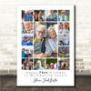 Photo Collage 70th Birthday Gift For Cousin 15-Photo White Print Or Canvas