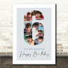 Photo Collage 8-Photo 6th Birthday Gift For Kids Boys Blue Print Or Canvas