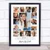 Photo Collage 21st Birthday Gift For Cousin 15-Photo White Print Or Canvas