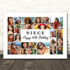 Photo Collage 40th Birthday Personalised Gift For Niece 22-Photo Print Or Canvas