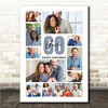 Photo Collage 60th Birthday Personalised Gift For Uncle 10-Photo Print Or Canvas