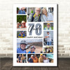 Photo Collage 70th Birthday Personalised Gift For Uncle 10-Photo Print Or Canvas