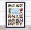 Photo Collage Kids Boys Birthday 20-Photo Personalised Gift Blue Print Or Canvas