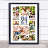 Photo Collage 21st Birthday Personalised Gift For Daddy 10-Photo Print Or Canvas