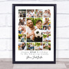 Photo Collage 21st Birthday Personalised Gift For Daddy 15-Photo Print Or Canvas
