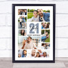 Photo Collage 21st Birthday Personalised Gift For Uncle 10-Photo Print Or Canvas