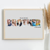 Photo Collage 7-Photo Personalised Gift For Brother Any Occasion Print Or Canvas