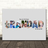 Photo Collage 7-Photo Personalised Gift For Grandad Any Occasion Print Or Canvas