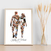 Photo Collage Valentine's Day Personalised Gift 23-Photo Couple Print Or Canvas