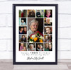 Photo Collage 100th Birthday Personalised Gift For Mum 15-Photo Print Or Canvas