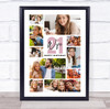 Photo Collage 21st Birthday Personalised Gift For Wife 10-Photo Print Or Canvas