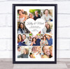 Photo Collage Valentine's Day Personalised Gift 13-Photo Heart Print Or Canvas