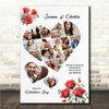 Photo Collage Valentine's Day Personalised Gift 19-Photo Roses Print Or Canvas