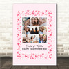 Photo Collage Valentine's Day Personalised Gift 9-Photo Hearts Print Or Canvas