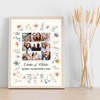 Photo Collage Valentine's Day Personalised Gift 9-Photo Floral Print Or Canvas