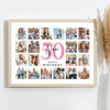 Photo Collage 50th Birthday Personalised Gift For Nan 20-Photo Print Or Canvas