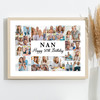 Photo Collage 50th Birthday Personalised Gift For Nan 22-Photo Print Or Canvas