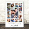 Photo Collage 60th Birthday Personalised Gift For Dad 15-Photo Print Or Canvas