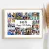 Photo Collage 70th Birthday Personalised Gift For Son 22-Photo Print Or Canvas