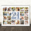 Photo Collage 21st Birthday Personalised Gift For Dad 20-Photo Print Or Canvas