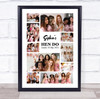 Photo Collage Hen Do Personalised Gift For Bride 10-Photo Print Or Canvas