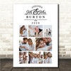 Photo Collage Wedding Personalised Gift 8-Photo Mr & Mrs Print Or Canvas Photo Collage Wedding Personalised Gift 8-Photo Mr & Mrs Print Or Canvas