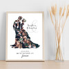 Photo Collage Wedding Personalised Gift 14-Photo Couple Print Or Canvas