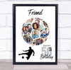 Photo Collage 50th Birthday Gift For Friend 14-Photo Football Print Or Canvas