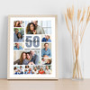 Photo Collage 50th Birthday Custom Gift For Grandson 10-Photo Print Or Canvas