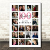 Photo Collage 100th Birthday Gift For Mummy 20-Photo Portrait Print Or Canvas