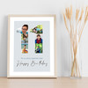 Photo Collage 6-Photo 11th Birthday Custom Gift For Boys Blue Print Or Canvas