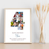 Photo Collage 7-Photo 4th Birthday Custom Gift For Boys White Print Or Canvas