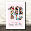 Photo Collage 10-Photo 10th Birthday Gift For Kids Girls Pink Print Or Canvas