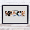 Photo Collage Grey 5-Photo Custom Gift For Niece Any Occasion Print Or Canvas