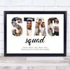 Photo Collage Stag Do Gift 4-Photo Custom Gift For Stag Squad Print Or Canvas