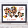 Photo Collage 30th Birthday Gift For Fiancée 20-Photo Hearts Print Or Canvas Photo Collage 30th Birthday Gift For Fiancée 20-Photo Hearts Print Or Canvas
