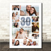 Photo Collage 30th Birthday Custom Gift For Husband 10-Photo Print Or Canvas