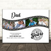 Photo Collage 40th Birthday Gift For Dad 4-Photo Camera Film Print Or Canvas