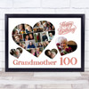 Photo Collage 100th Birthday Gift For Grandmother 20-Photo s Print Or Canvas