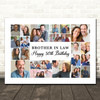 Photo Collage 50th Birthday Gift For Brother-In-Law 22-Photo Print Or Canvas