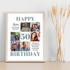 Photo Collage 50th Birthday Gift For Nephew 6-Photo Portrait Print Or Canvas