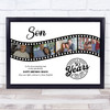 Photo Collage 50th Birthday Gift For Son 4-Photo Camera Film Print Or Canvas