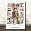 Photo Collage 50th Birthday Custom Gift For Stepmum 15-Photo Print Or Canvas