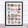 Photo Collage 60th Birthday Gift For Mummy 20-Photo Portrait Print Or Canvas