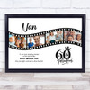Photo Collage 60th Birthday Gift For Nan 4-Photo Camera Film Print Or Canvas