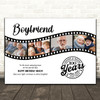 Photo Collage 100th Birthday Gift For Boyfriend 4-Photo Film Print Or Canvas