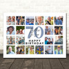 Photo Collage 70th Birthday Gift For Brother-In-Law 20-Photo Print Or Canvas