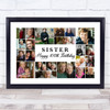 Photo Collage 100th Birthday Custom Gift For Sister 22-Photo Print Or Canvas