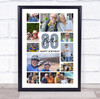 Photo Collage 80th Birthday Custom Gift For Brother 10-Photo Print Or Canvas